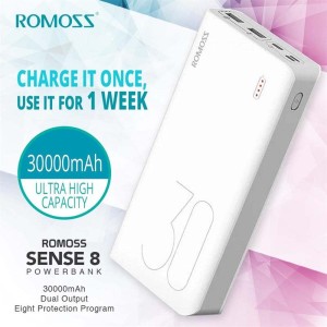 پاوربانک 30000 فست شارژ روموس Romoss Sense 8 Plus PHP30 Pro QC 3.0