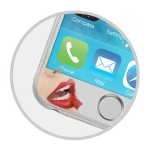 محافظ صفحه نمایش شیشه ای نقره ای نزتک آیفون Naztech Silver Tempered Glass Screen Protect iPhone 6/6s