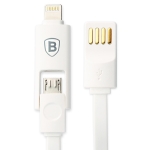 کابل شارژ و انتقال داده دو سر لایتنینگ و میکرو یو اس بی Baseus Dual-Port Series Cable 1m