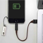 کابل لایتنینگ شارژ و انتقال داده طرح جاکلیدی  RockSpace Lightning Leather Cable With KeyChain