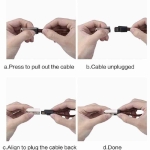 کابل لایتنینگ شارژ و انتقال داده طرح جاکلیدی  RockSpace Lightning Leather Cable With KeyChain