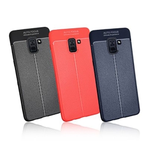 قاب ژله ای طرح چرم Auto Focus Jelly Case Samsung Galaxy A8 Plus 2018