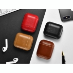 کاور محافظ چرمی ایرپاد Icarer Leather Case Airpods