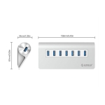 هاب یو اس بی 7 پورت Orico 7 Port USB3.0 HUB M3H7