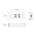 پاور هاب 4 پورت Orcio 4 Port USB Smart Desktop Charger DCV-4U