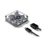 هاب یو اس بی 4 پورت Orico 4 Port USB3.0 Transparent HUB MH4U-U3