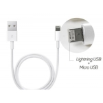کابل شارژر دومنظوره لایتنینگ و میکرو USB