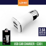 شارژر فندکی دو پورت LDNIO C301