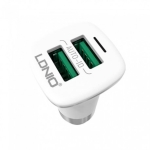 شارژر فندکی دو پورت LDNIO C301