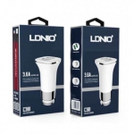 شارژر فندکی دو پورت LDNIO C301