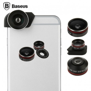 لنز فیش آی، واید و ماکرو Baseus Mini Lens Pro Fisheye, Wide & Macro