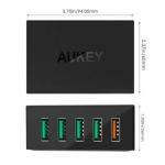 شارژر رومیزی 5 پورت Aukey PA-T15 Quick Charge 3.0