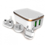 شارژر دو پورت LDNIO A2204 USB Travel Charger