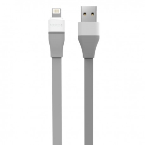 کابل شارژر ROCK Lightning Flat Intelligent LED Fully