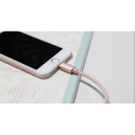 کابل شارژر لایتنینگ Rock Space METAL & LEATHER LIGHTNING CABLE