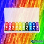 باتری نیم قلمی رنگین کمانی شیائومی Xiaomi Rainbow AAA Battery Pack Of 10