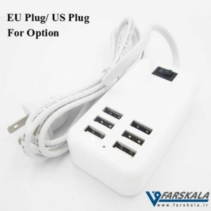 شارژر رومیزی 6 پورت 15W USB Desktop Charger