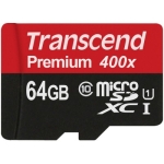 رم میکرو اس‌دی 64 گیگابایت Transcend Class 10 Premium 400X