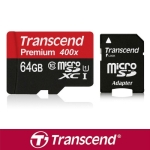 رم میکرو اس‌دی 64 گیگابایت Transcend Class 10 Premium 400X