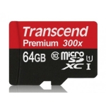 رم میکرو اس‌دی 64 گیگابایت Transcend Class 10 Premium 300X