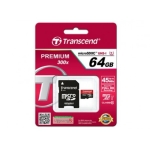 رم میکرو اس‌دی 64 گیگابایت Transcend Class 10 Premium 300X