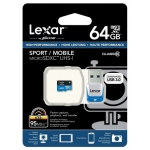 رم میکرو اس‌دی 64 گیگابایت Lexar High-Performance UHS-I U1 Class 10 633X به همراه USB 3.0 Reader