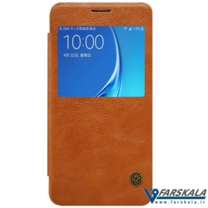 کیف محافظ چرمی نیلکین Nillkin Qin leather برای Galaxy J7 2016