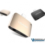 تبدیل لایتنینگ به جک 3.5 میلیمتری صدا 2in1 usams  connector