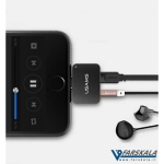 تبدیل لایتنینگ به جک 3.5 میلیمتری صدا 2in1 usams  connector
