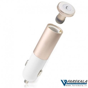 هندزفری بلوتوث و شارژر فندکی دو پورت ریمکس REMAX RB-T11C