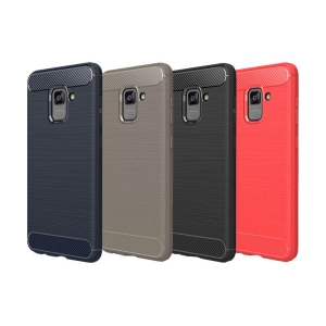 قاب محافظ ژله ای سامسونگ Carbon Fibre Case Samsung Galaxy A8 2018
