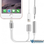 تبدیل لایتنینگ به جک 3.5 میلیمتری صدا و پورت شارژ