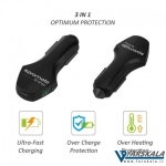 شارژر فندکی پرومیت Promate Trinix Quick Charge 3 Car Charger