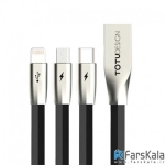 کابل شارژ سه سر Totu Design 3 in 1