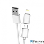 کابل شارژ و انتقال داده راک Rock Space Lightning And Micro USB Charging Cable