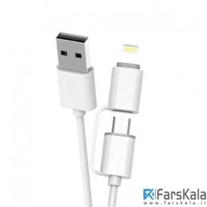 کابل شارژ و انتقال داده راک Rock Space Lightning And Micro USB Charging Cable