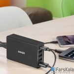 شارژر رومیزی 5 پورت Anker PowerPort 5 USB-C USB Wall Charger