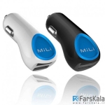 شارژر فندکی دوپورت Mili Smart Dual Car Charger