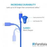 کابل شارژر 3 متری Anker PowerLine USB To Lightning Cable