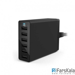شارژر رومیزی 6 پورت Anker PowerPort 6 60W 6-Port USB Desktop Charger