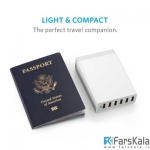 شارژر رومیزی 6 پورت Anker PowerPort 6 60W 6-Port USB Desktop Charger
