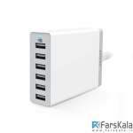 شارژر رومیزی 6 پورت Anker PowerPort 6 60W 6-Port USB Desktop Charger