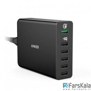 شارژر رومیزی 6 پورت Anker PowerPort+ 6 with Quick Charge 3.0