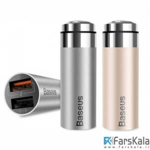 شارژر فندکی سریع بیسوس Baseus CarQ Series QC3.0 Dual Port Car Charger