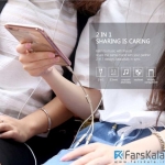 کابل صدا دو سر بیسوس Baseus Fulency 2 in 1 Audio Cable
