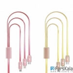 کابل سه پورت هوکو Hoco UPL12 One Pull Three Charging Cable LIGHTNING &TYPE-C&MICRO