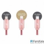 کابل سه پورت هوکو Hoco UPL12 One Pull Three Charging Cable LIGHTNING &TYPE-C&MICRO