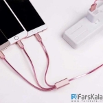 کابل سه پورت هوکو Hoco UPL12 One Pull Three Charging Cable LIGHTNING &TYPE-C&MICRO