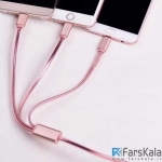 کابل سه پورت هوکو Hoco UPL12 One Pull Three Charging Cable LIGHTNING &TYPE-C&MICRO