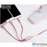 کابل سه پورت هوکو Hoco UPL12 One Pull Three Charging Cable microUSB And 2 Lightning